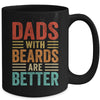 Dads With Beards Are Better Funny Dad Fathers Day Vintage Mug | teecentury