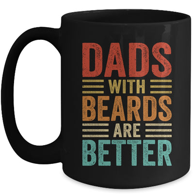 Dads With Beards Are Better Funny Dad Fathers Day Vintage Mug | teecentury