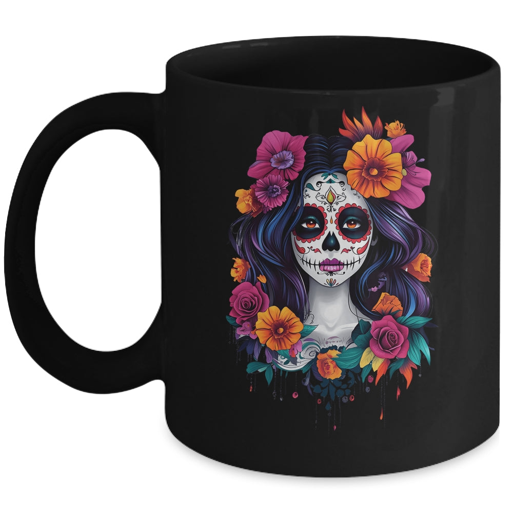 De Los Muertos 2024 La Catrina Day Of Dead Sugar Skull Mug | teecentury