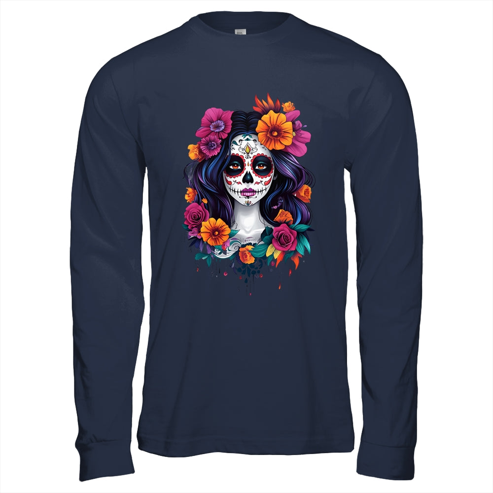 De Los Muertos 2024 La Catrina Day Of Dead Sugar Skull Shirt & Hoodie | teecentury