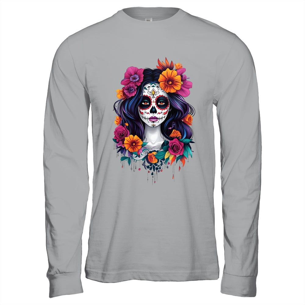De Los Muertos 2024 La Catrina Day Of Dead Sugar Skull Shirt & Hoodie | teecentury