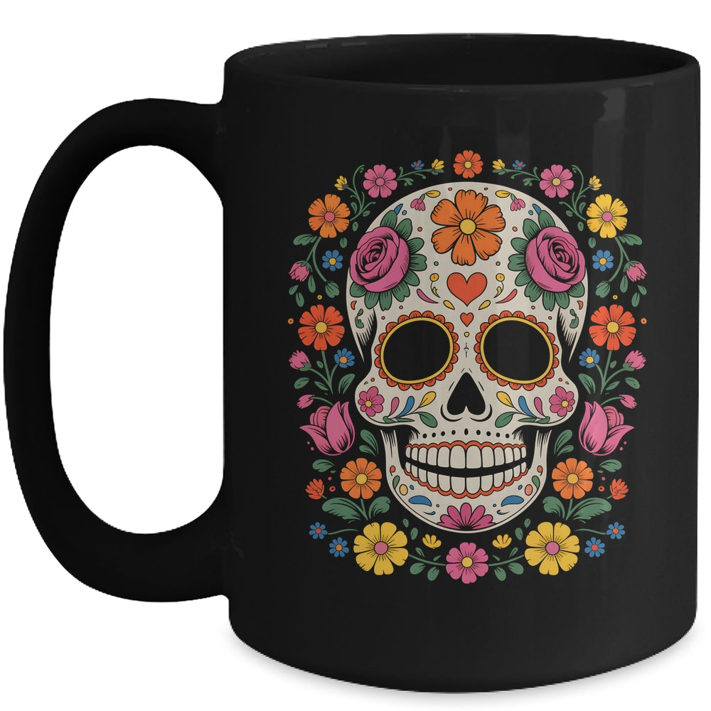 De Los Muertos Day Of Dead Sugar Skull Halloween Mexican Women Mug | teecentury