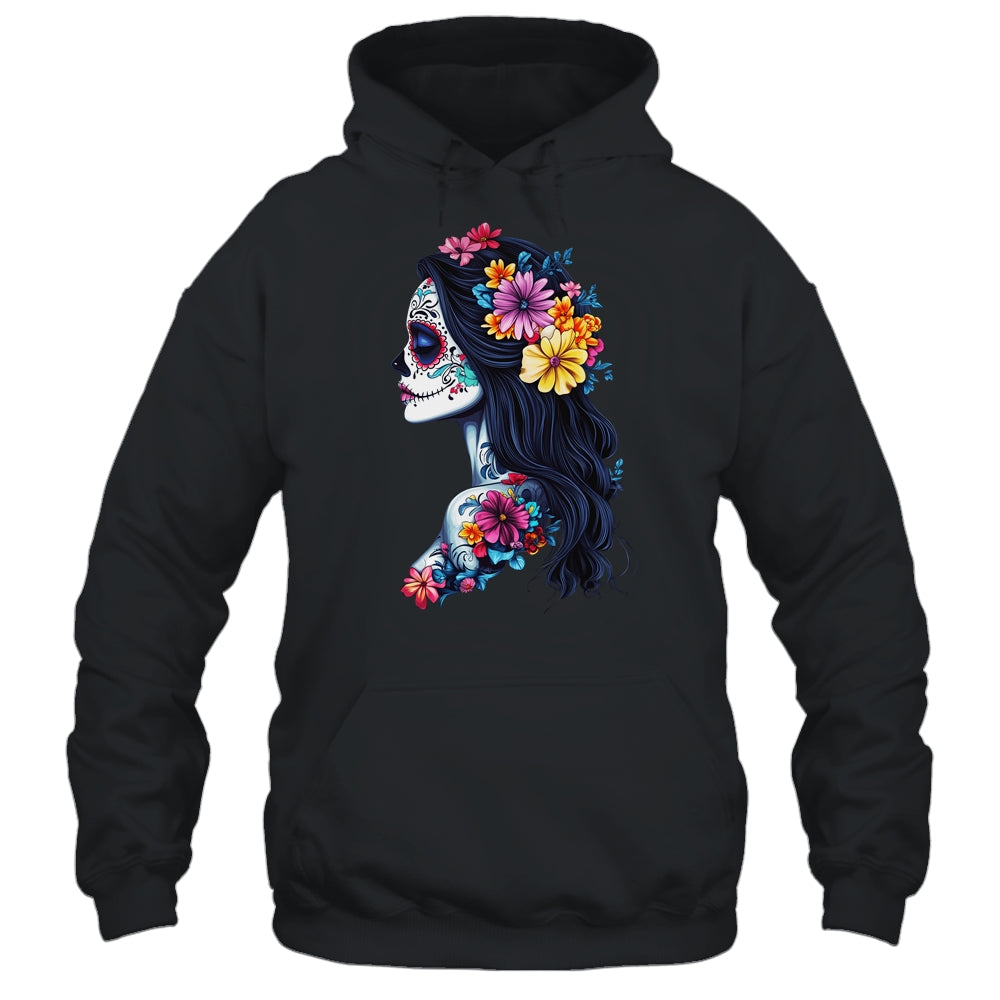De Los Muertos La Catrina Day Of Dead Mexican Sugar Skull Shirt & Hoodie | teecentury