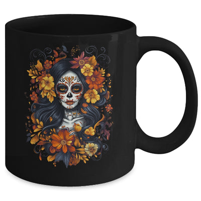 De Los Muertos La Catrina Day Of Dead Sugar Skull Halloween Mug | teecentury