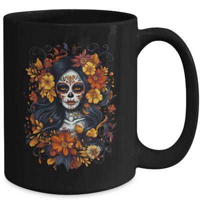 De Los Muertos La Catrina Day Of Dead Sugar Skull Halloween Mug | teecentury