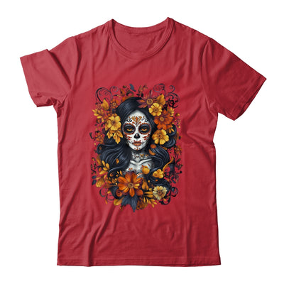 De Los Muertos La Catrina Day Of Dead Sugar Skull Halloween Shirt & Sweatshirt | teecentury