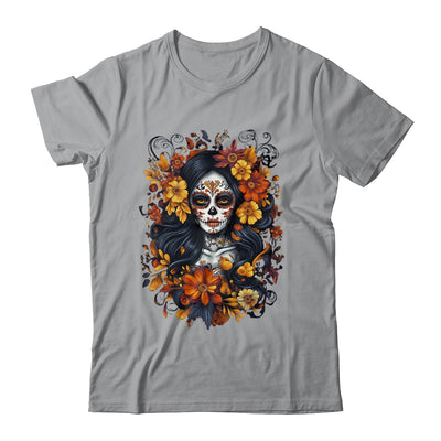 De Los Muertos La Catrina Day Of Dead Sugar Skull Halloween Shirt & Sweatshirt | teecentury