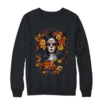 De Los Muertos La Catrina Day Of Dead Sugar Skull Halloween Shirt & Sweatshirt | teecentury