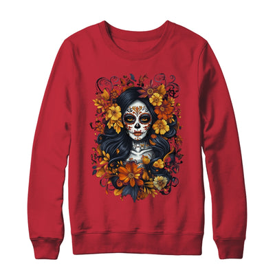 De Los Muertos La Catrina Day Of Dead Sugar Skull Halloween Shirt & Sweatshirt | teecentury
