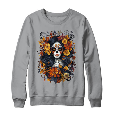 De Los Muertos La Catrina Day Of Dead Sugar Skull Halloween Shirt & Sweatshirt | teecentury