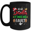Dear Santa It Was His Fault Funny Christmas Couples Mug | teecentury
