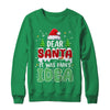 Dear Santa It Was Papa's Idea Christmas Santa Hat Candy Cane Shirt & Sweatshirt | teecentury