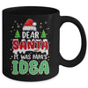 Dear Santa It Was Papa's Idea Christmas Santa Hat Candy Cane Mug | teecentury