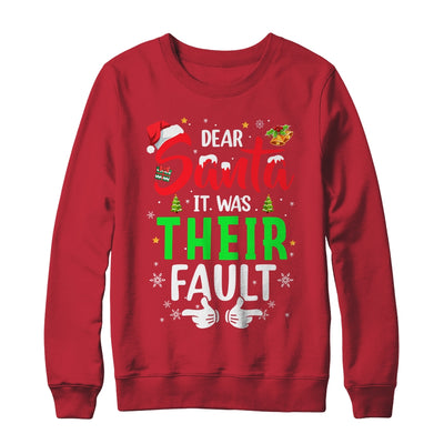 Dear Santa It Was Their Fault Funny Christmas Couples Shirt & Sweatshirt | teecentury