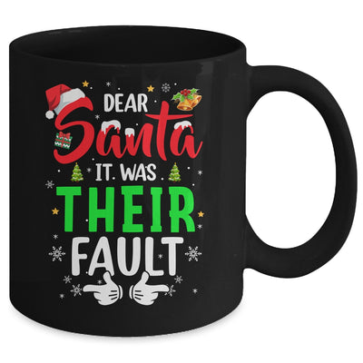 Dear Santa It Was Their Fault Funny Christmas Couples Mug | teecentury