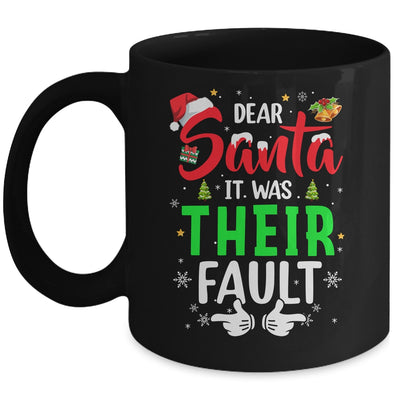Dear Santa It Was Their Fault Funny Christmas Couples Mug | teecentury