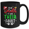 Dear Santa It Was Their Fault Funny Christmas Couples Mug | teecentury