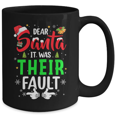 Dear Santa It Was Their Fault Funny Christmas Couples Mug | teecentury