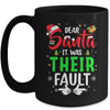 Dear Santa It Was Their Fault Funny Christmas Couples Mug | teecentury
