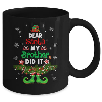 Dear Santa My Brother Did It ELF Matching Christmas Kids Mug | teecentury