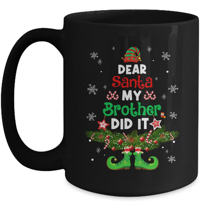 Dear Santa My Brother Did It ELF Matching Christmas Kids Mug | teecentury