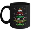 Dear Santa My Sister Did It ELF Matching Christmas Kids Mug | teecentury