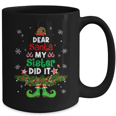 Dear Santa My Sister Did It ELF Matching Christmas Kids Mug | teecentury