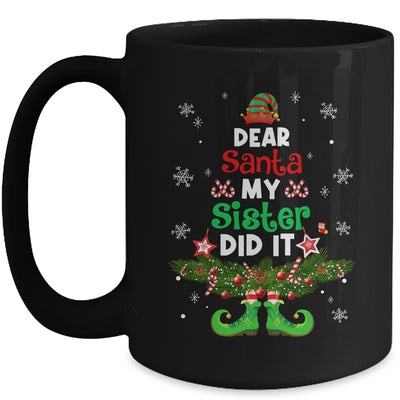 Dear Santa My Sister Did It ELF Matching Christmas Kids Mug | teecentury