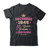 December 1945 80 Years Of Being Awesome Retro 80th Birthday Shirt & Tank Top | teecentury