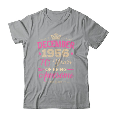 December 1956 70 Years Of Being Awesome Retro 70th Birthday Shirt & Tank Top | teecentury