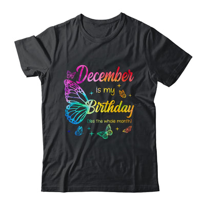 December Birthday For Women Girls Butterfly Tie Dye Theme Shirt & Tank Top | teecentury