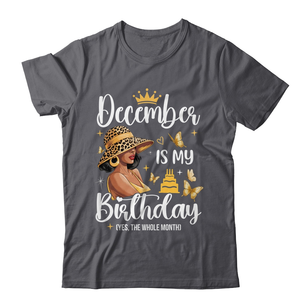 December Is My Birthday African American Woman Birthday Queen Shirt & Tank Top | teecentury