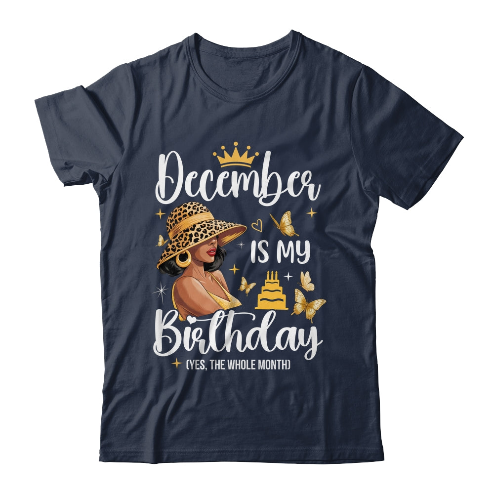 December Is My Birthday African American Woman Birthday Queen Shirt & Tank Top | teecentury
