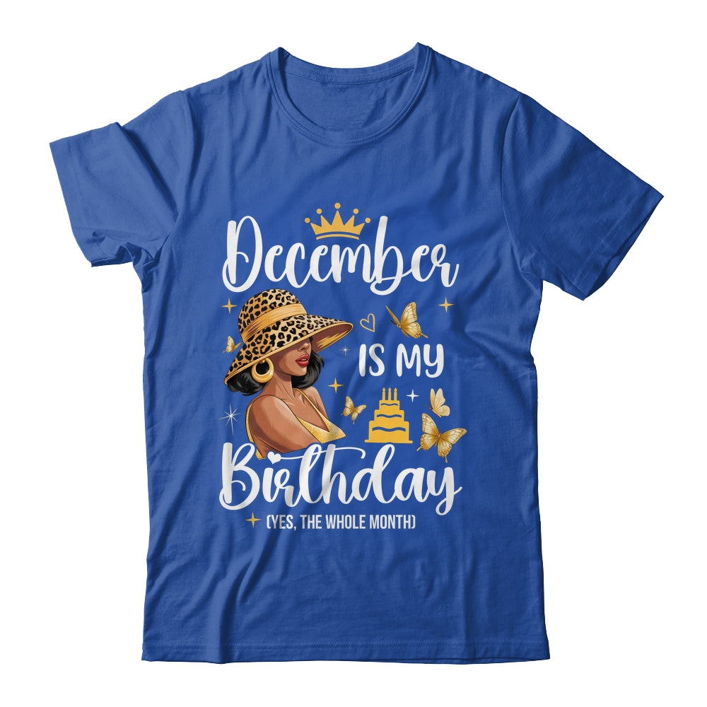 December Is My Birthday African American Woman Birthday Queen Shirt & Tank Top | teecentury
