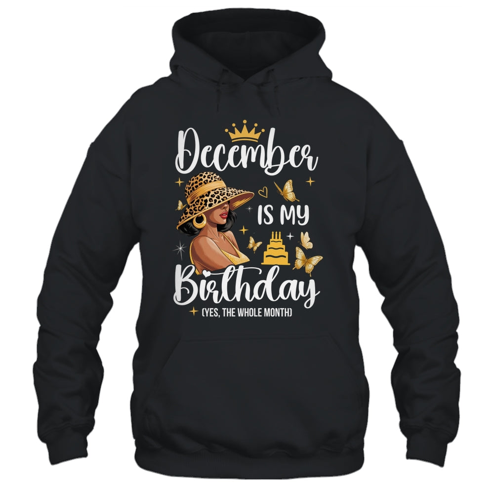 December Is My Birthday African American Woman Birthday Queen Shirt & Tank Top | teecentury