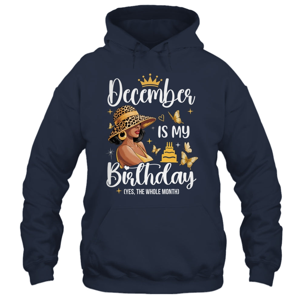 December Is My Birthday African American Woman Birthday Queen Shirt & Tank Top | teecentury