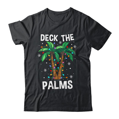 Deck The Palms Tropical Hawaii Christmas Palm Tree Lights Shirt & Sweatshirt | teecentury