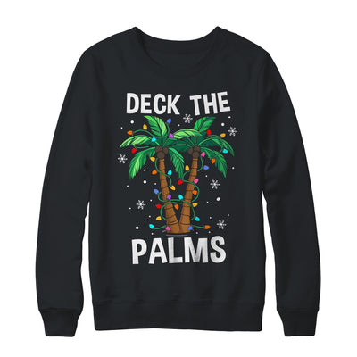 Deck The Palms Tropical Hawaii Christmas Palm Tree Lights Shirt & Sweatshirt | teecentury