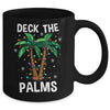Deck The Palms Tropical Hawaii Christmas Palm Tree Lights Mug | teecentury