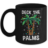 Deck The Palms Tropical Hawaii Christmas Palm Tree Lights Mug | teecentury