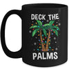 Deck The Palms Tropical Hawaii Christmas Palm Tree Lights Mug | teecentury