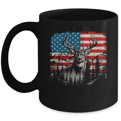 Deer Hunting American Flag Whitetail Buck Deer Mug | teecentury
