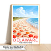 Delaware Travel Print Poster The First State Beach Souvenir Wall Art Landscape Painting Picture Suitable For Home Room Living Room Office Bedroom Decor Unframed | teecentury
