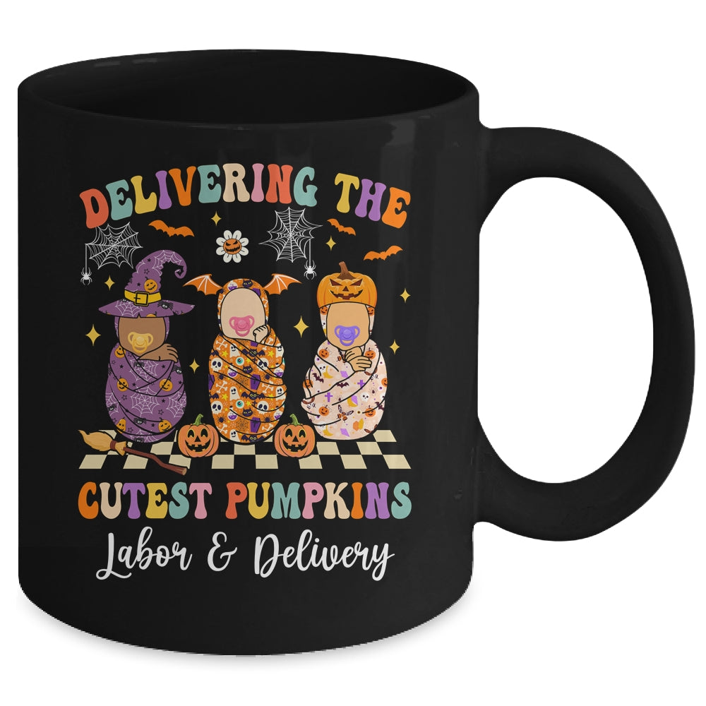 Delivering Cutest Pumpkins Labor Delivery Nurse Halloween Mug | teecentury