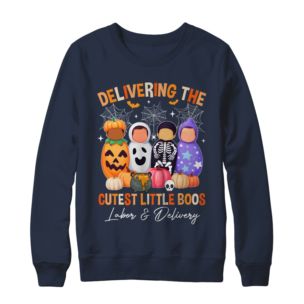 Delivering The Cutest Boos Labor & Delivery Halloween Nurse Shirt & Sweatshirt | teecentury