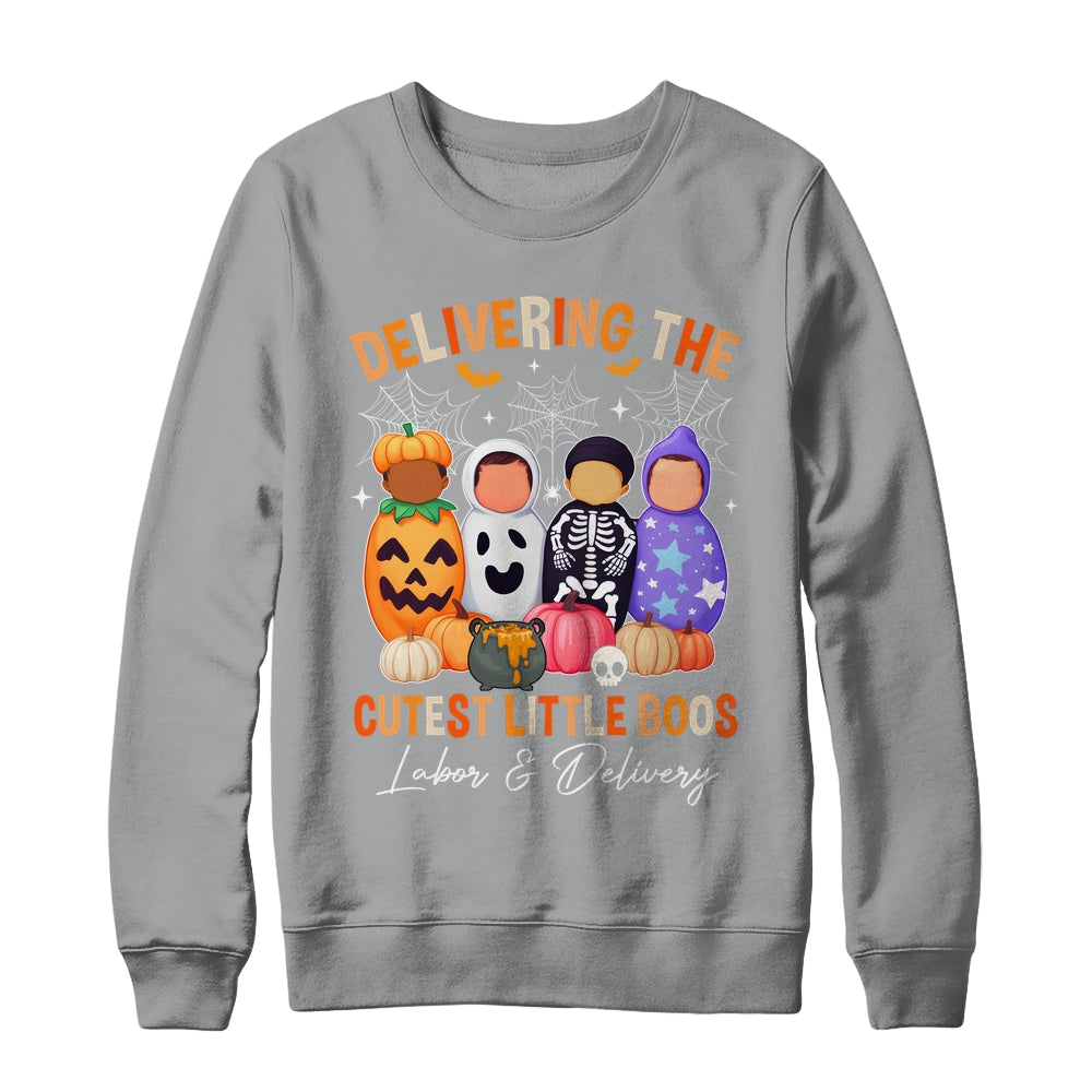 Delivering The Cutest Boos Labor & Delivery Halloween Nurse Shirt & Sweatshirt | teecentury