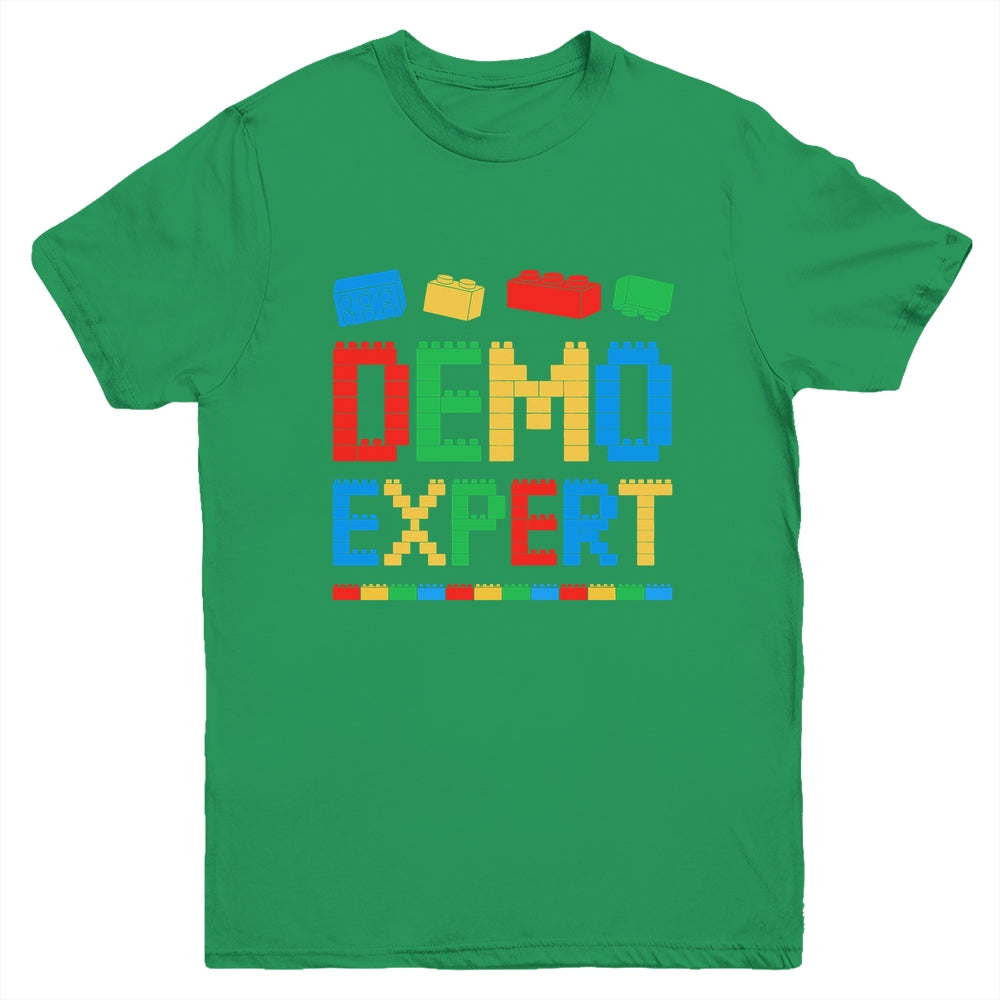 Demo Expert Master Builder Block Building Brick Builder Kid Youth Shirt | teecentury