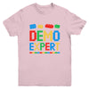 Demo Expert Master Builder Block Building Brick Builder Kid Youth Shirt | teecentury