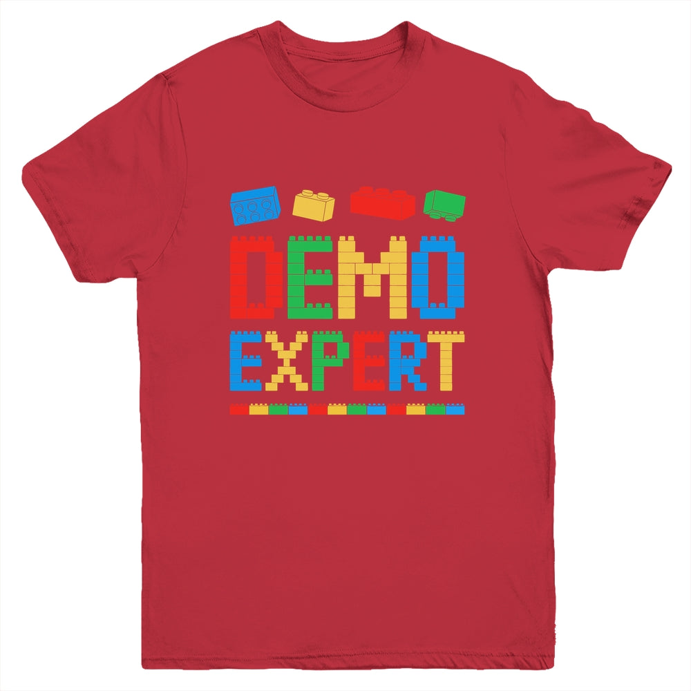 Demo Expert Master Builder Block Building Brick Builder Kid Youth Shirt | teecentury