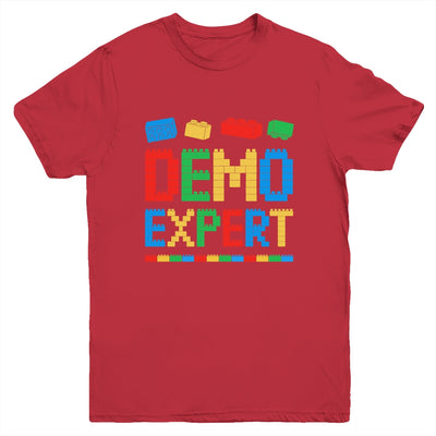 Demo Expert Master Builder Block Building Brick Builder Kid Youth Shirt | teecentury